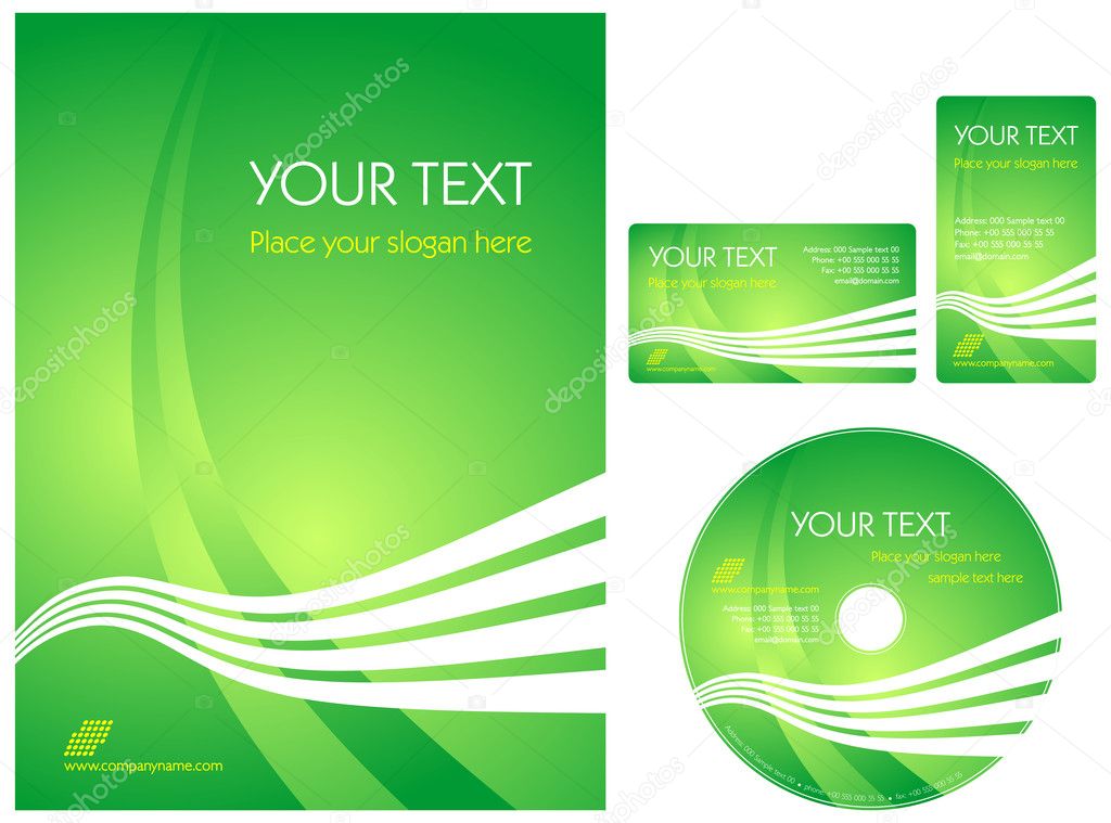 Green corporate style layout