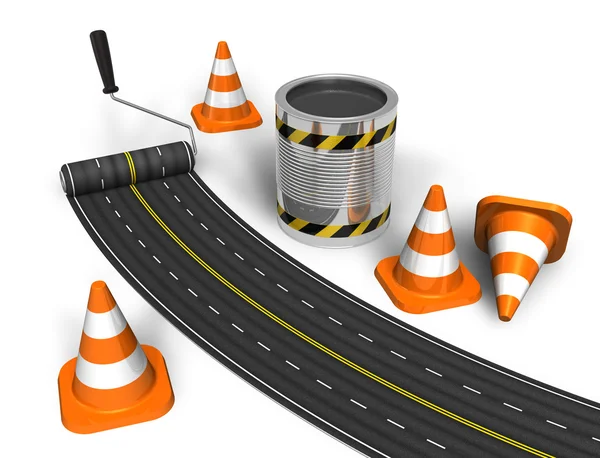 Road Construction Concept — Stock Photo, Image