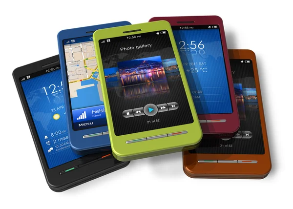 Touchscreen-Smartphones — Stockfoto