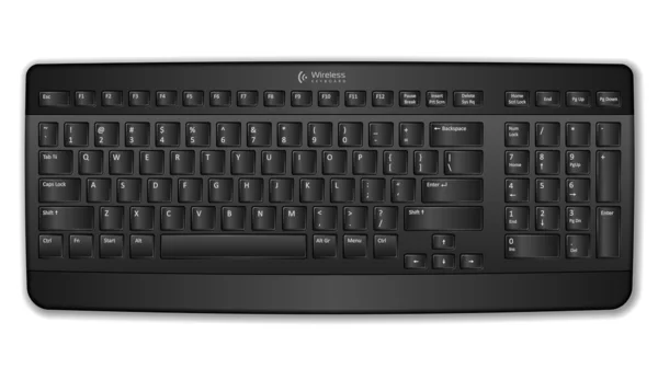 Black computer keyboard — Stock Vector