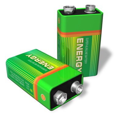 9V batteries clipart