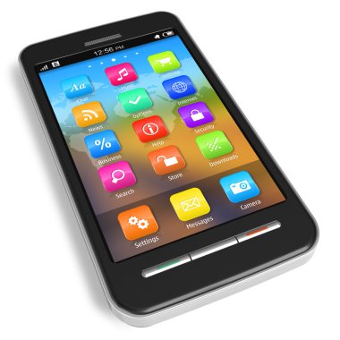 Touchscreen smartphone clipart