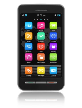 Touchscreen smartphone clipart