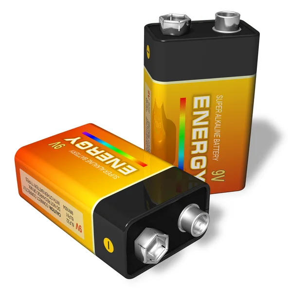 Baterias de 9V — Fotografia de Stock