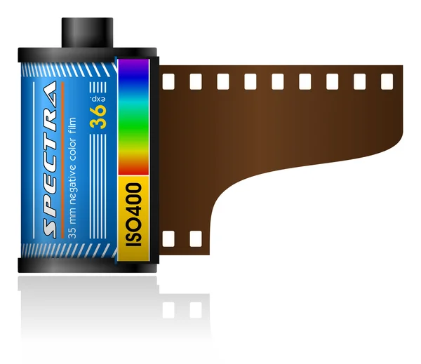 Caixote de filme de 35mm — Vetor de Stock