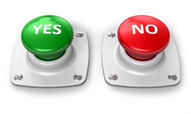 Yes and No buttons clipart