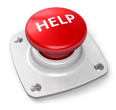 Red help button clipart