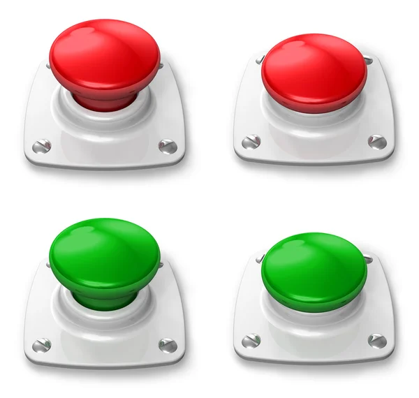Set of pressed and depressed buttons — Stock Photo, Image