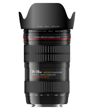 Professional zoom lens clipart