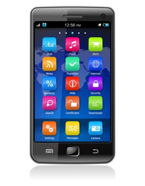 Touchscreen smartphone clipart