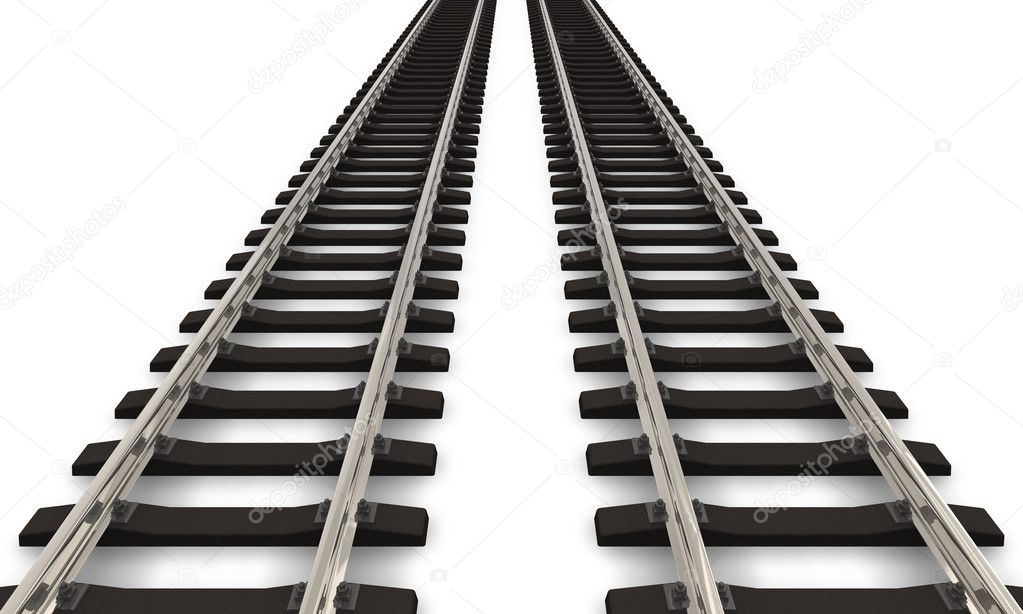 Two railroad tracks