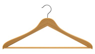 Coat hanger isolated on white clipart