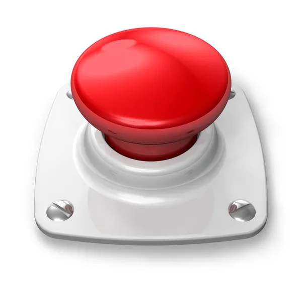 Botão de alerta vermelho — Fotografia de Stock