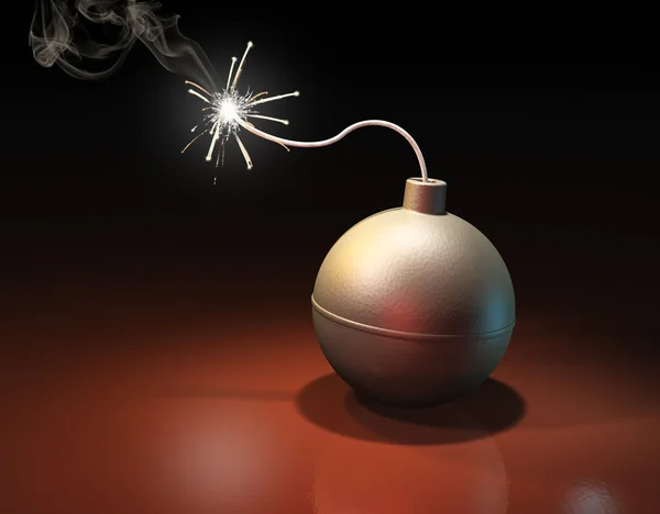 Spalanie bomba — Zdjęcie stockowe
