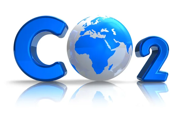 Luchtverontreiniging concept: CO2-formule — Stockfoto