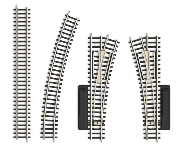 Set of miniature railroad track elements — Stock Photo, Image