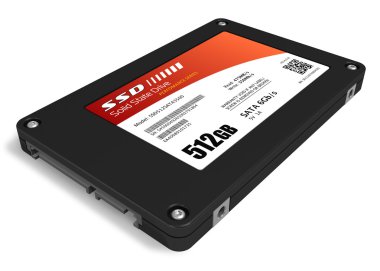 512GB solid state drive (SSD) clipart