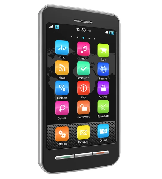 Touchscreen smartphone — Stockfoto