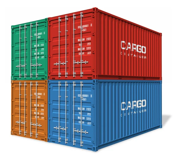 Conjunto de contenedores de carga —  Fotos de Stock