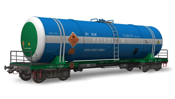 Benzine tank spoorweg auto — Stockfoto