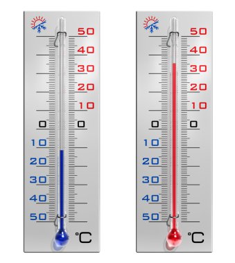 Set of thermometers clipart