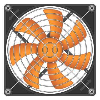 Computer chassis/CPU cooler clipart