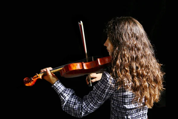 Hermoso violinista músico —  Fotos de Stock