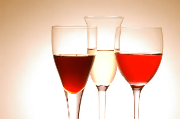 Různé sklenky na víno — Stock fotografie