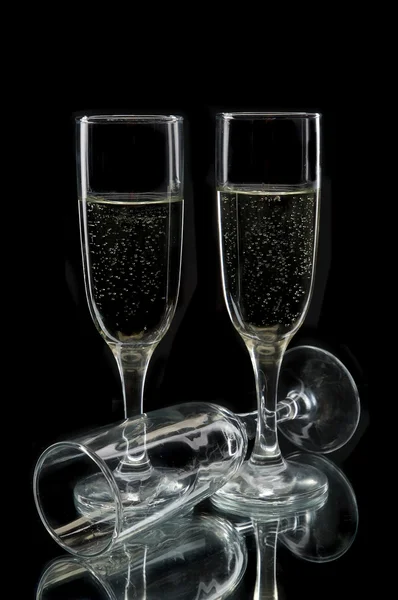 Champagne flöjter — Stockfoto