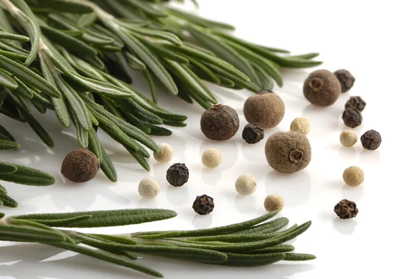 Bunch of rosemary and pepper — Stock Photo, Image