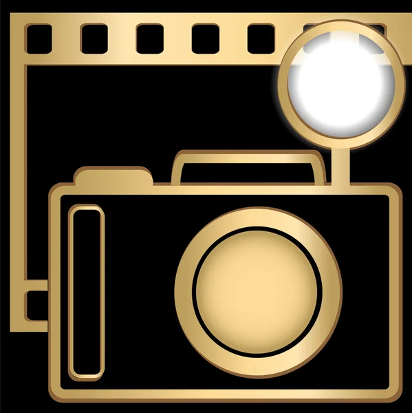 Camera and slide — Stock Vector