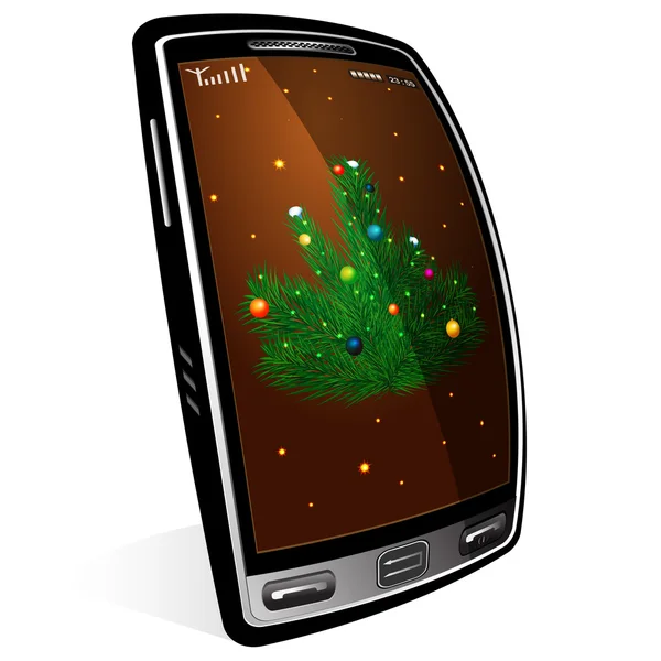 Mobiele telefoon en pine — Stockvector
