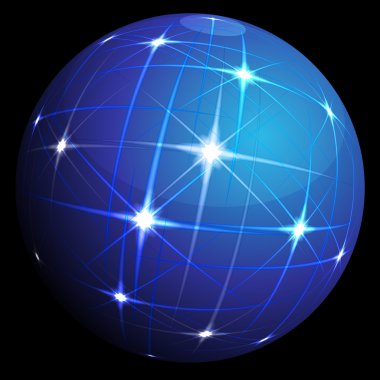 Blue sphere clipart