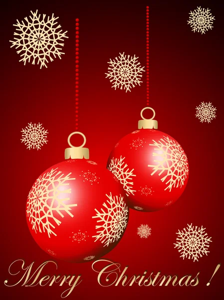 Різдво червоні кулі — стоковий вектор