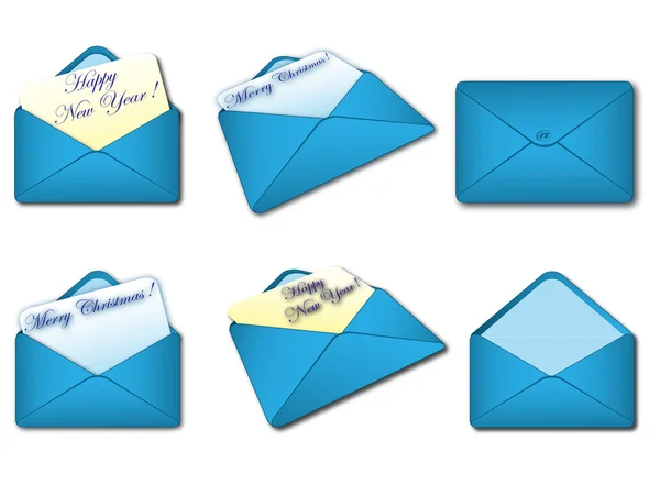 Envelopes azuis — Fotografia de Stock