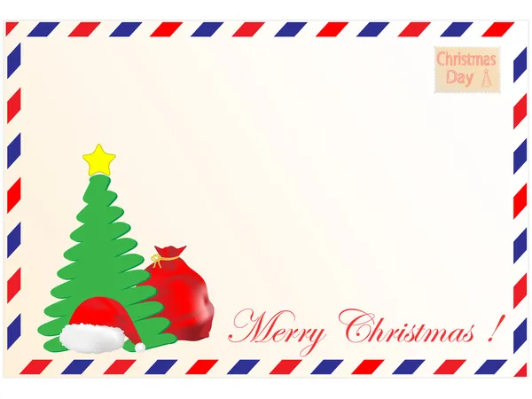 Enveloppe et jour de Noël — Image vectorielle