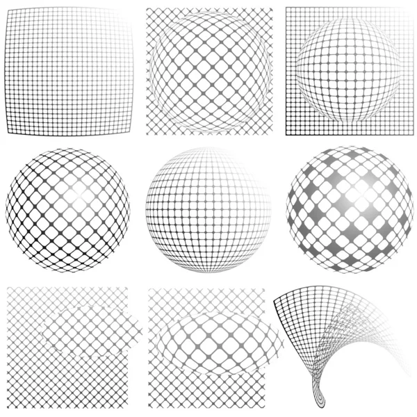 Sphères et carrés — Image vectorielle