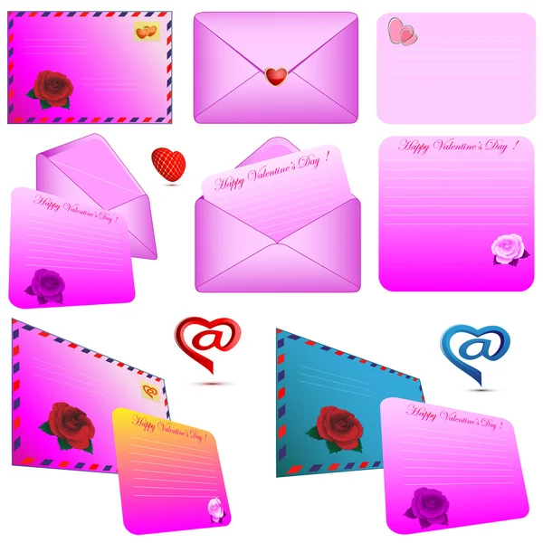 Enveloppes roses — Image vectorielle