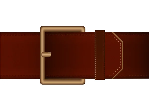 Gürtel Von Brauner Farbe Mit Einer Metallplatte Für Hosen Auf — Stockfoto