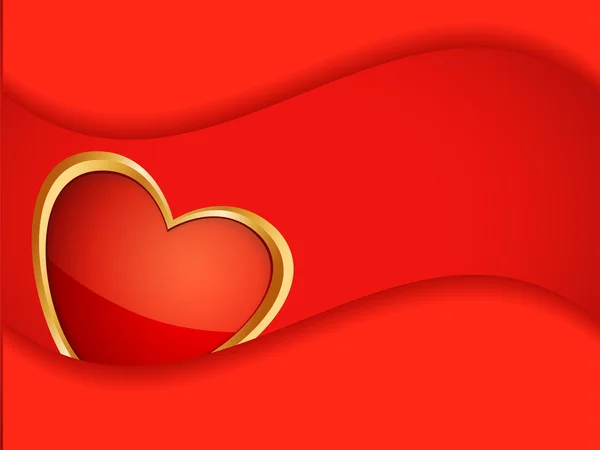 Coeur et cadre rouge — Image vectorielle