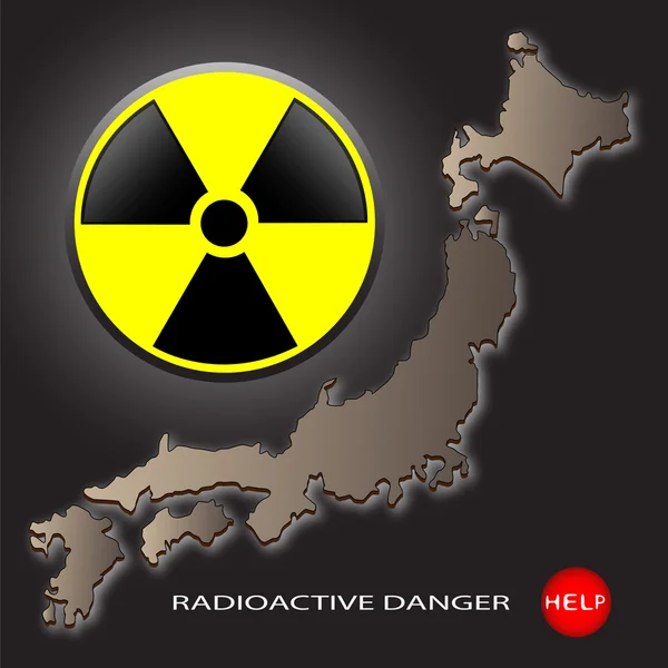 放射性危险 — 图库照片