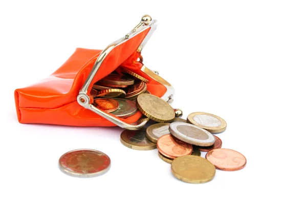 Coins in wallet — Stock Photo, Image