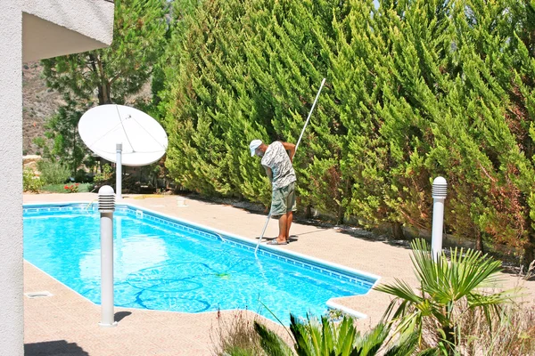 Limpiador piscina — Foto de Stock