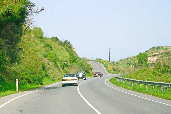 Droga na Cyprze — Zdjęcie stockowe