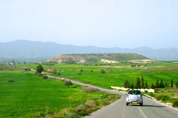 Droga na Cyprze. — Zdjęcie stockowe