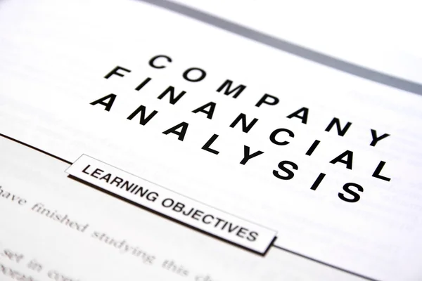 Financial Document Learning Objectives — Stock Photo, Image