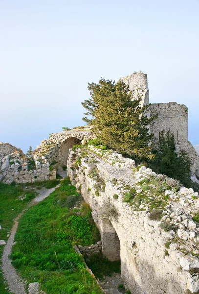 Castelo Kantara Norte Cyprus Origens Castelo Remontam Século — Fotografia de Stock