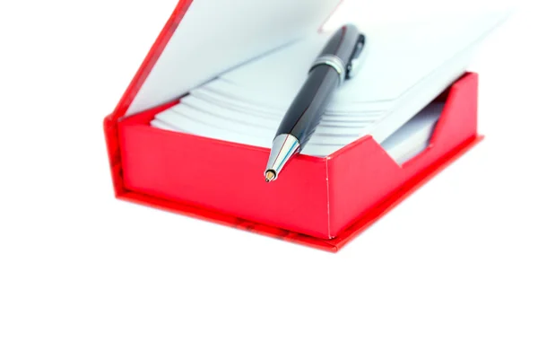Pen and notepad — Stock Photo, Image