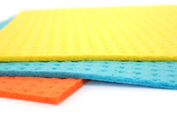 Colorful Sponges Isolated White Background — Stock Photo, Image