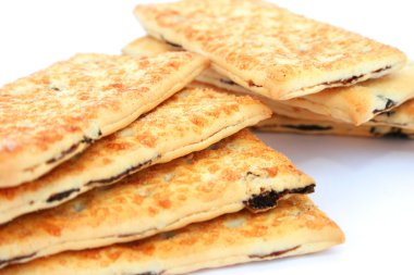 Beyaz arkaplanda izole edilmiş çerezler.